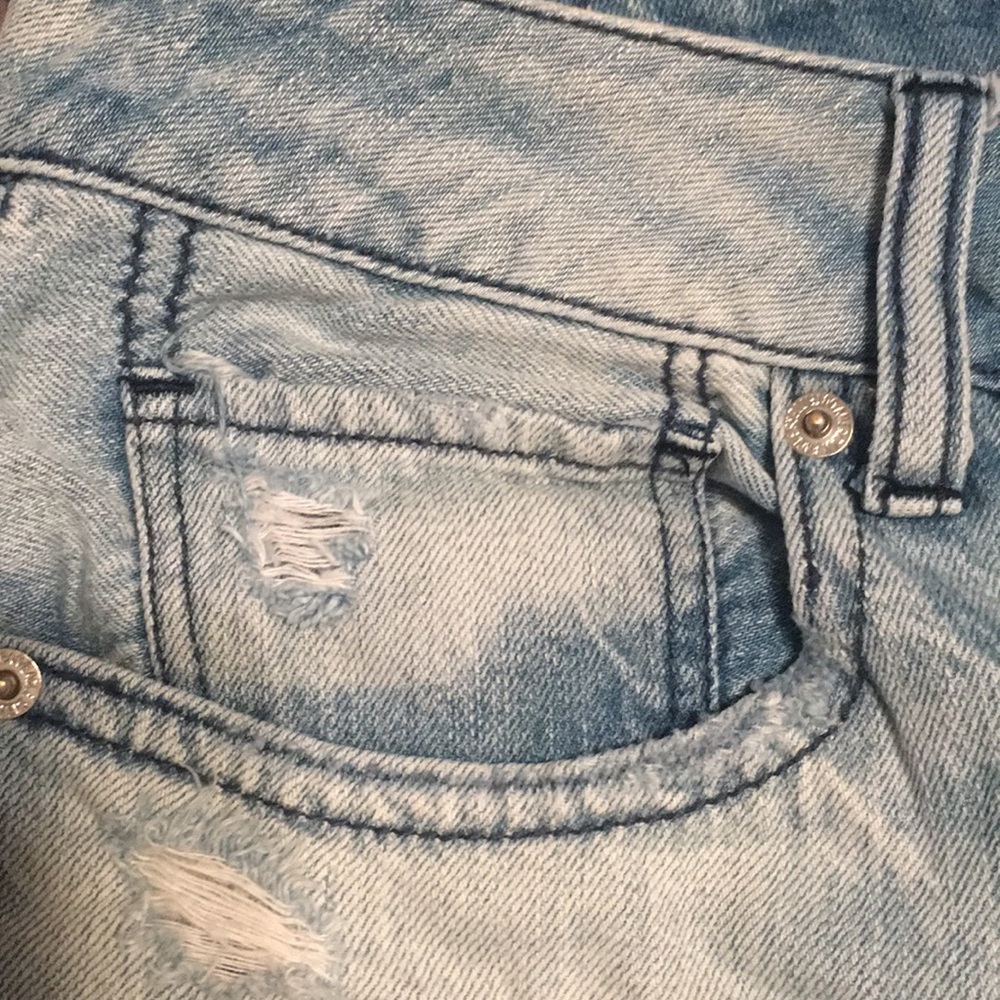 American Eagle Button Down Patch Jeans - image 5